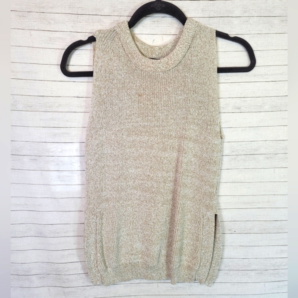 Sheike Cream Knit Sleeveless Sweater Top